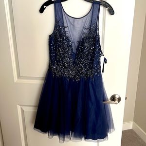Brand new navy dress; never worn; with tag